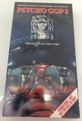 PSYCHO COP 2  R VHS Rare Screener! Cult Classic HTF! SEALED! New Old Stock!  - Image 1 of 4