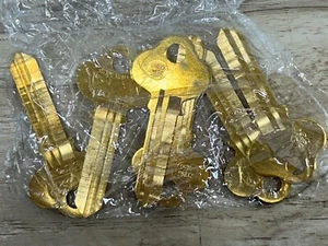 STAR Schlosser Zubehör Messing Schlüssel Rohlinge 6COI 6er Set Made in USA NOS - Bild 1 von 6