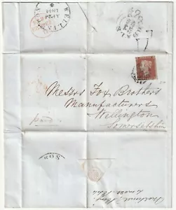 1844 ROCHDALE MALTESE LETTERA CROCE WELLINGTON SOM RARO ARRIVO SCHELETRO FOX BROS - Foto 1 di 3