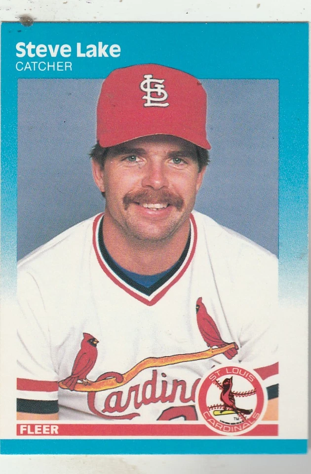 FREE SHIPPING-MINT-1987 Fleer Steve Lake #300 CARDINALS PLUS BONUS CARDS - Image 1 of 1