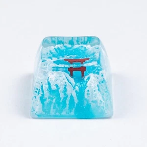 Artisan Keycap - Snow Mountain Keycap personalizzato in resina fatto a mano profilo SA R3 - Foto 1 di 9