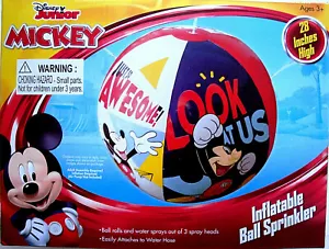 DISNEY MICKEY MOUSE, RIESIGER 28" BALL WASSERSPRINKLER, ROLLEN & SPRAY, KINDER 3+, NEU - Bild 1 von 7