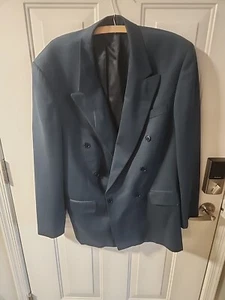 Vintage Paul Rodon Couture Herren Gr. 42 W Blau Anzug Sakko Blazer Zweireiher Wie Ist - Bild 1 von 15