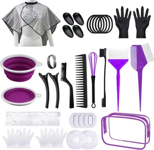 Hair Dye Kit 30 PCS Hair Coloring Set DIY Salon Hair Painting Bleaching Tools - Picture 1 of 12