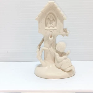 Vtg Goebel Angel Playing Mandolin Under Wayfair Shrine Tree M Spotl - Picture 1 of 7