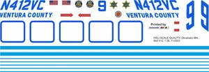 Decal 464 Bell 412 Ventura County N412VC - Picture 1 of 2