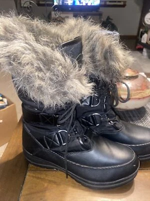 Botas Chukka de Invierno Lugz Tundra Resistentes al Agua Negras/D.Marrón/Crema Para Mujer talla 9 Foto 1 de 4