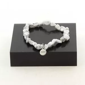 Steine Und Minéraux. Armband Perlen Howlith Der Usa. Made IN Frankreich Gr. - Bild 1 von 5