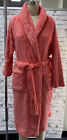 Ladies Pink Salmon Winter Coral Fur Dressing Gown Bath Robe (Nf-1)