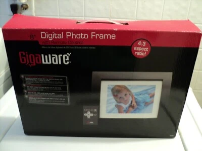 8" Digital Picture Frame by Gigaware Remote Control up to 8 GB Brand New in Box - Image 1 of 2