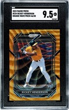 2023 Panini Prizm #234 Rickey Henderson Orange Wave Prizm 46/50 SGC 9.5! MT+!