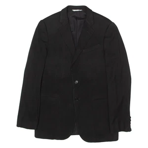 ARMANI COLLEZIONI Mens Blazer Jacket Black Wool M - Picture 1 of 6