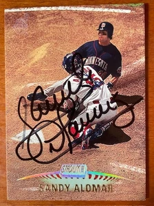 Sandy Alomar Jr. Stadium Club #172 Cleveland Indians 1999 firmado - Imagen 1 de 2