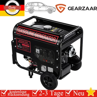 Stromgenerator Benzin Elektrostart 4-Takt Stromerzeuger 12PS 5000W AVR - Bild 1 von 4