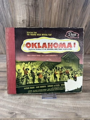 Oklahoma! Decca Records Album No.359 by Richard Rodgers 1943 78RPM Set Of 6 Foto 1 de 4