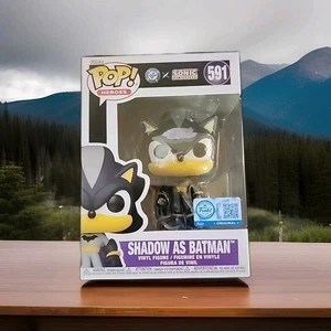 Funko Pop Heroes DC Justice League and Sonic Shadow As Batman In Hand 591 - Picture 1 of 3