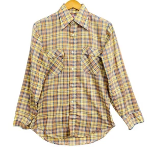 Levi's Hemd Herren Medium gelb kariert Vintage Retro 80er USA Urban Rodeo Western - Bild 1 von 9