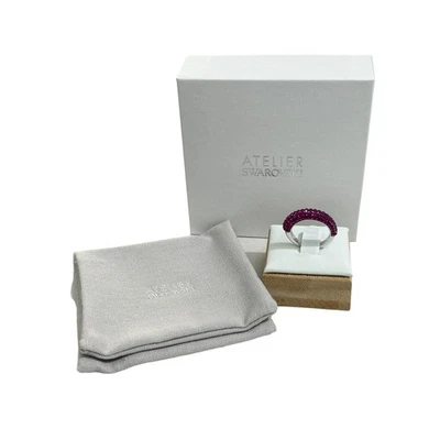 Swarovski Atelier Tigris ring Pink, Rhodium plated SIZE USA58/8 NEW  - Image 1 of 3