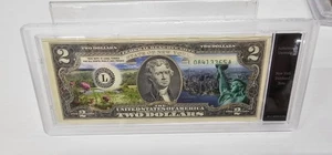 Billete de 2 dólares coloreado de Bradford Exchange de la estadidad de Estados Unidos - Nueva York - Imagen 1 de 3