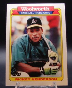 1991 Topps Woolworth Baseball Highlights #2 Rickey Henderson casi nuevo - Imagen 1 de 2