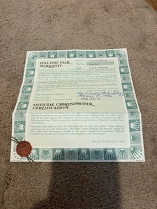 Rolex Zertifikat Garantie Garantie für eine N Seriennummer - Bild 1 von 7