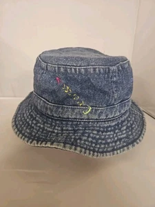 Cappello donna denim ricamato a secchiello L/XL - Foto 1 di 4