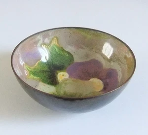 ORIGINAL DUBAN LIMOGES ENAMEL ON COPPER 9 cm BOWL - Picture 1 of 6