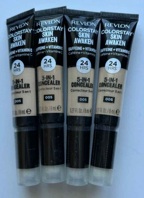 Revlon Colorstay Skin Awaken 5 in 1 Concealer 005 Fair Lot of 4 - Image 1 of 2