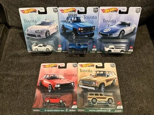 Hot Wheels 2021 Premium Car Culture "Toyota" Complete 5 Car Set - Afbeelding 1 van 8