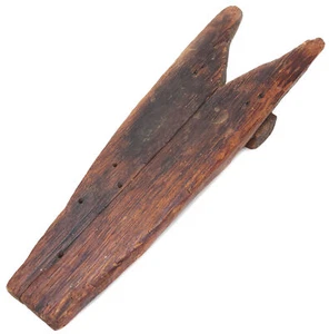 Nice Primitive Highly Weathered Antique Handmade Boot Jack Folk Art Rustic Chic - Picture 1 of 6