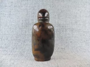 Seltene antike chinesische Natur Achat Schnupftabakflasche - Bild 1 von 11