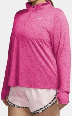 Nike Element Women's Fireberry 1/2-Zip Running Top (CZ2849-615) Sizes 1X/2X/3X - Image 1 of 4