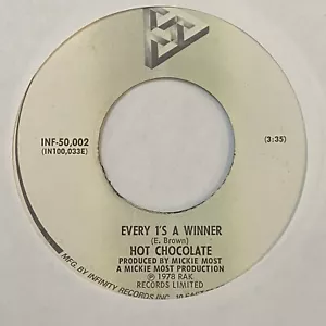Hot Chocolate - Every 1'S A Winner / Power Of Love -1978 Infinity Records Single - Foto 1 di 2