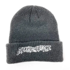 F**KING AWESOME Gorro Gorro Bordado Tejido Súper Suave - Gris, Unisex Adulto - Imagen 1 de 1