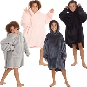 Vestido ligero con capucha de gran tamaño para niños niñas manta de lana con capucha - Imagen 1 de 36
