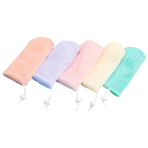 5 Pcs Soap Foaming Net Mesh Pouch Holder Bar Scrubber Bags for Bars - Picture 1 of 12