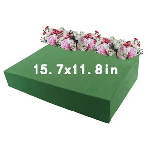 Dry & Wet Floral Foam Bricks 15.7 x 11.8’’ Large Green Styrofoam Foam Blocks ... - Picture 1 of 6