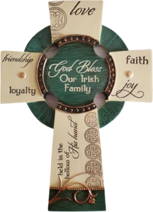 8 Inch Celtic Family Wall Cross - Picture 1 of 3