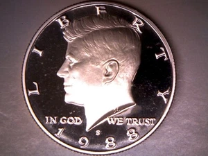 1988 S **PROOF** KENNEDY HALF DOLLAR **FREE SHIPPING** - Picture 1 of 2
