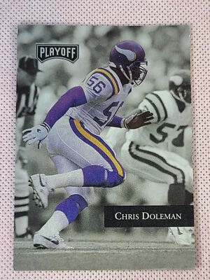 1992 Playoff Football Card Chris Doleman #26 Vikings - Image 1 of 3