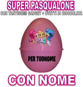 SHIMMER AND SHINE SUPER PASQUALONE SORPRESONE UOVO DI PASQUA CONTENITORE - Foto 1 di 1
