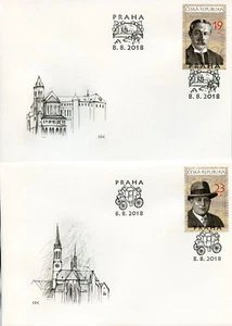 Czech Rep 2018 FDC Postal Museum Praga 2018 3v on 3 Covers People Museums Stamps - Picture 1 of 2