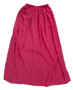 Fuchsia Pink Chiffon American Apparel Maxi Skirt M/L Sheer Feminine Airy Pretty! - Picture 1 of 7