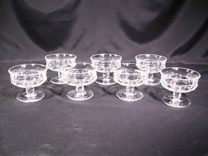 Tiffin Franciscan Kings Crown Champagner/hohe Sherbet Gläser 7er Set - Bild 1 von 12