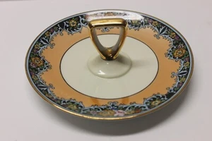 Gorgeous Hand Painted Antique Noritake Orange Lusterware Candy Dish, 1918, 8" - Picture 1 of 10