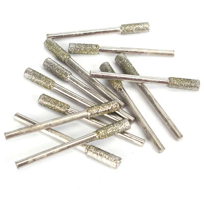 5Pc 5mm Diamond Cylinder Grinding Drill Rotary Tool 1/8" Shank For Stone Ceramic - Image 1 of 4