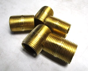 LOT OF 5 BRASS 3/4" x CLOSE NIPPLE / NBR04CL - Picture 1 of 4