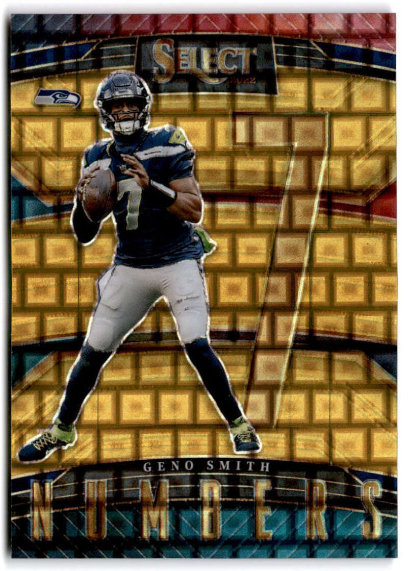 2022 Panini Select Numbers Gold Prizm #SN-4 GENO SMITH /10 Seattle Seahawks