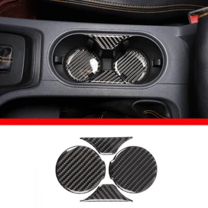 Real Carbon Fiber Cup Holder Decorative For Ford Ranger Wildtrak 2015-2021 - Bild 1 von 10