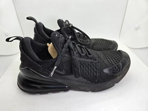 Nike Air Max 270 GS Juvenil 7Y Triple Negro Correr Tenis Atléticos BQ5776-001 - Imagen 1 de 9